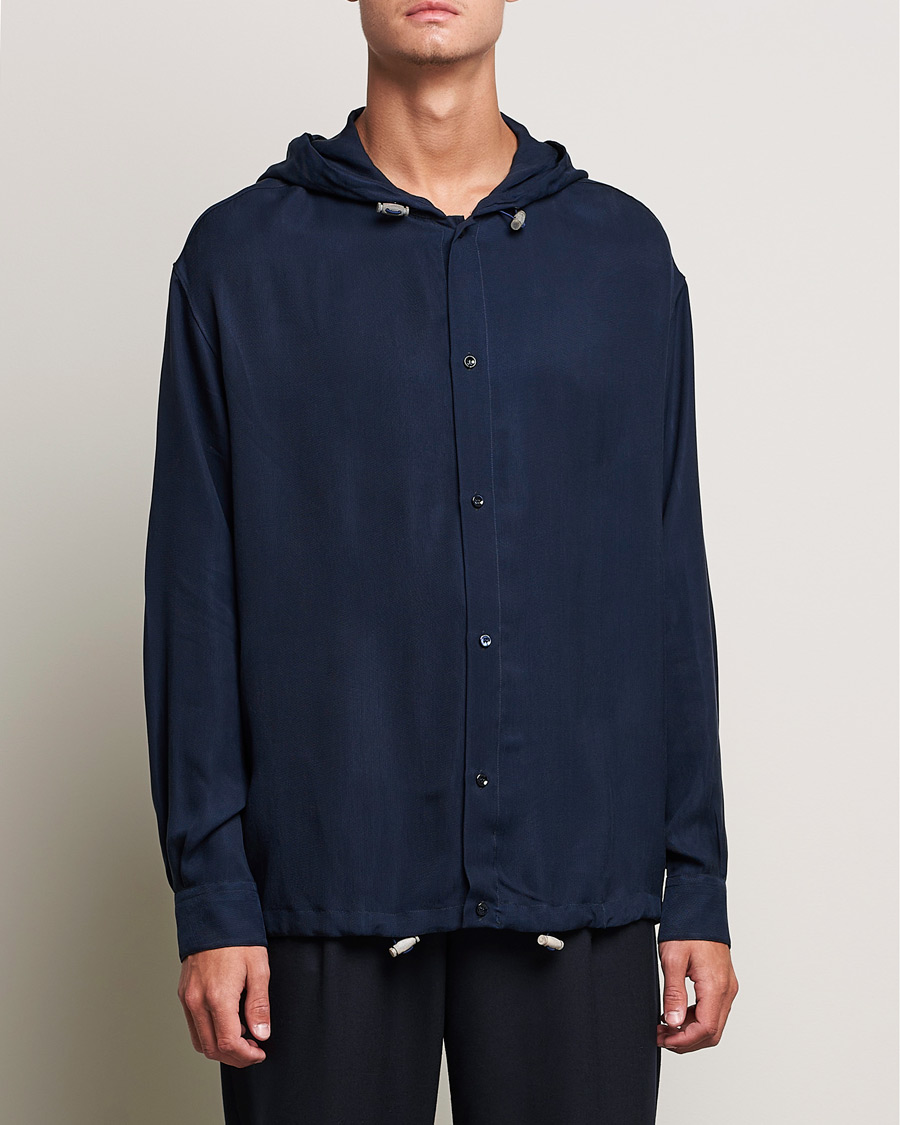 Herr | Jackor | Giorgio Armani | Hooded Lightweight Jacket Night Sky