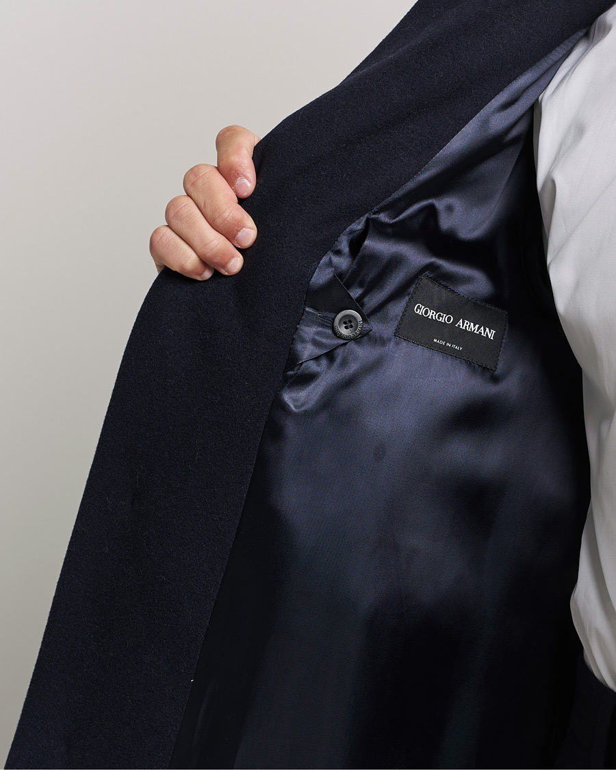 Herr | Jackor | Giorgio Armani | Cashmere Blend Coat Navy