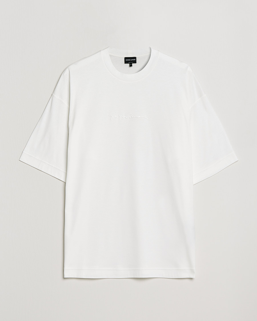 Herr | T-Shirts | Giorgio Armani | Short Sleeve Signature T-Shirt White