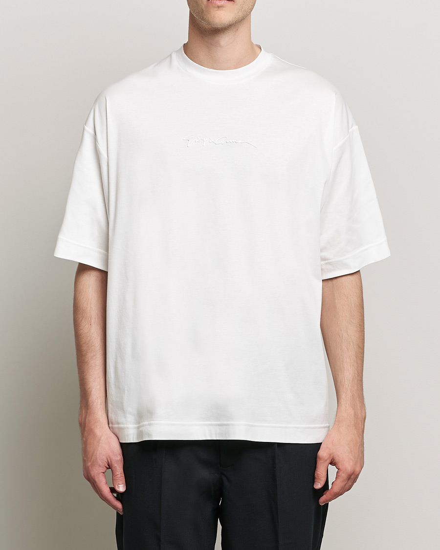 Herr | T-Shirts | Giorgio Armani | Short Sleeve Signature T-Shirt White