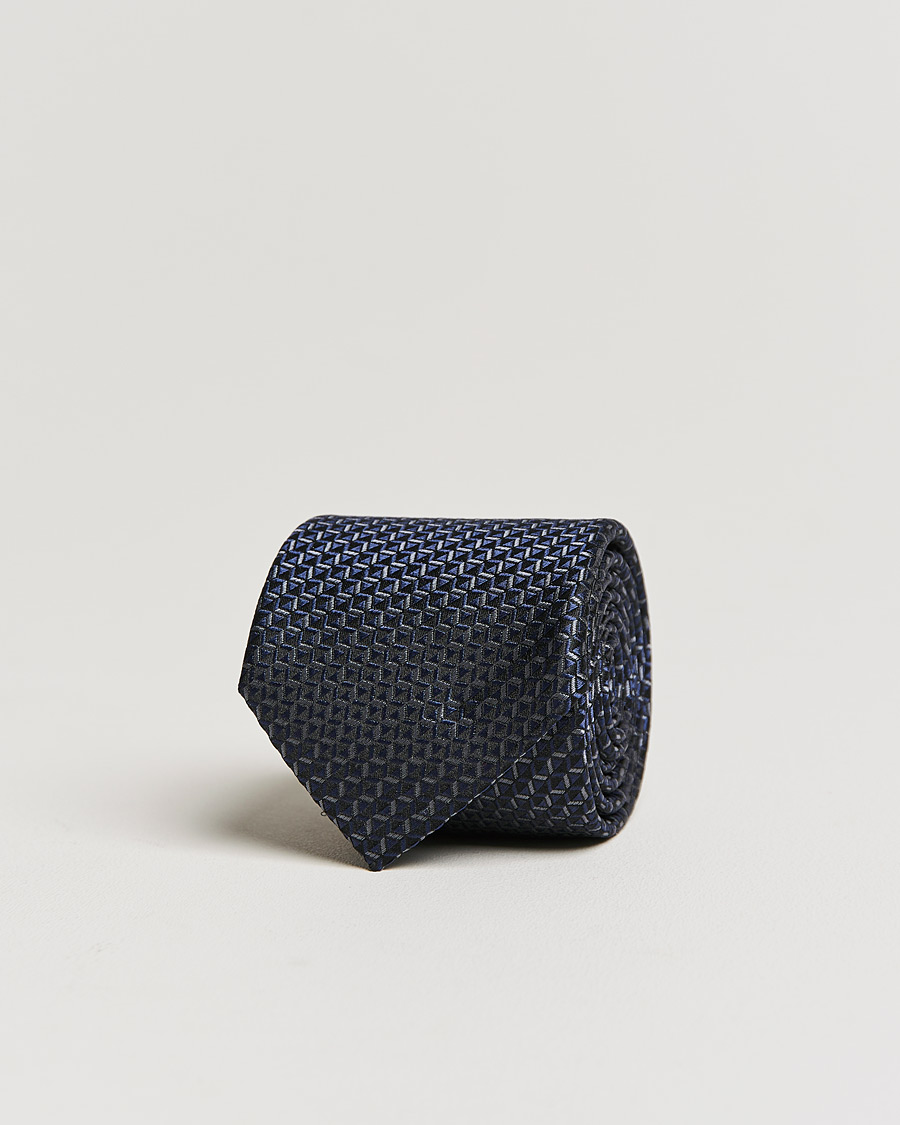 Herr | Giorgio Armani Woven Jacquard Silk Tie Navy | Giorgio Armani | Woven Jacquard Silk Tie Navy