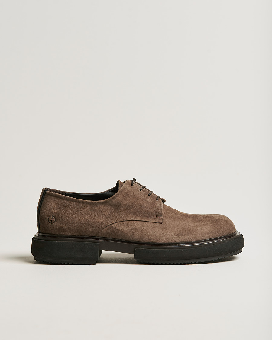 Herr | Giorgio Armani Plain Derbies Sand Suede | Giorgio Armani | Plain Derbies Sand Suede