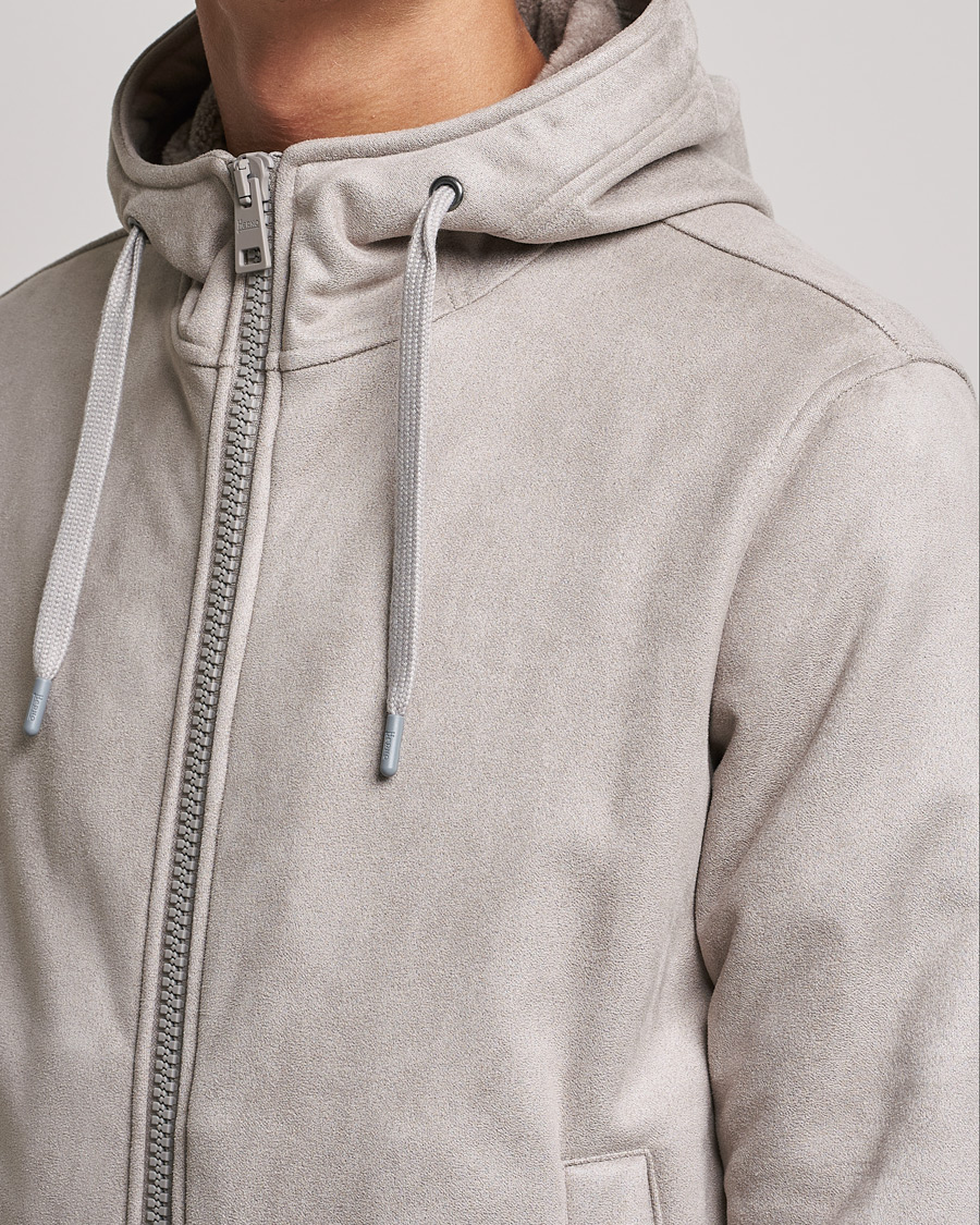Herr | Jackor | Herno | Faux Suede Jacket Light Grey