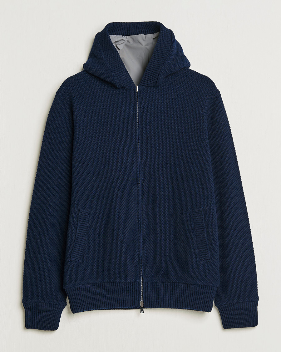 Herr | Jackor | Herno | Reversible Wool Bomber Jacket Navy