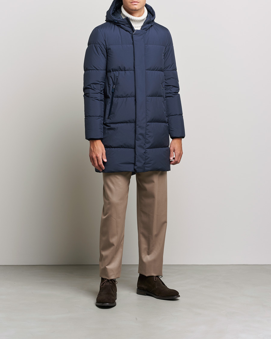 Herr | Jackor | Herno | Laminar Hooded Down Parka Navy