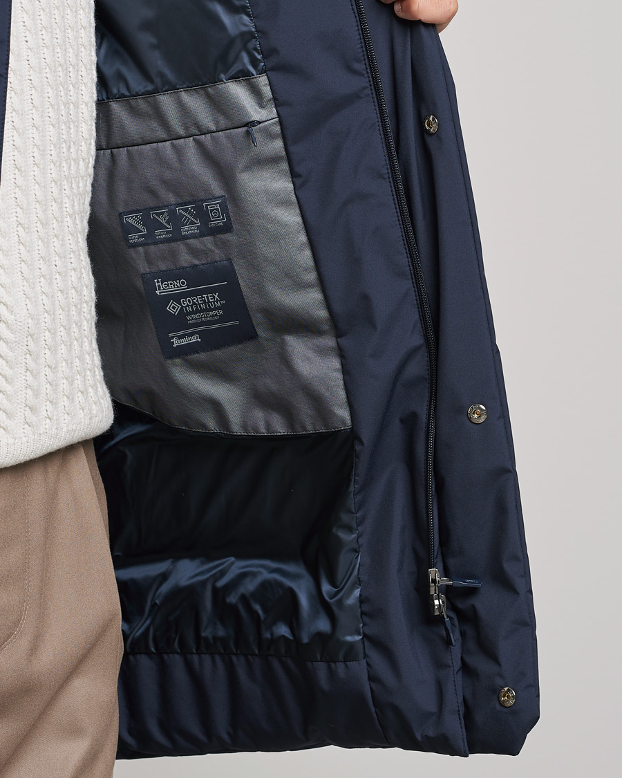 Herr | Jackor | Herno | Laminar Hooded Down Parka Navy