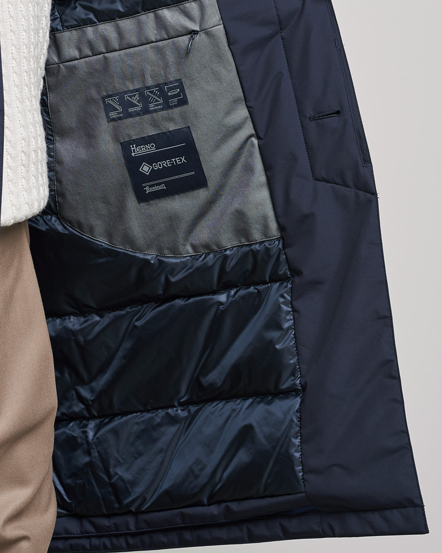 Herr | Jackor | Herno | Laminar Goretex Nylon Coat Navy