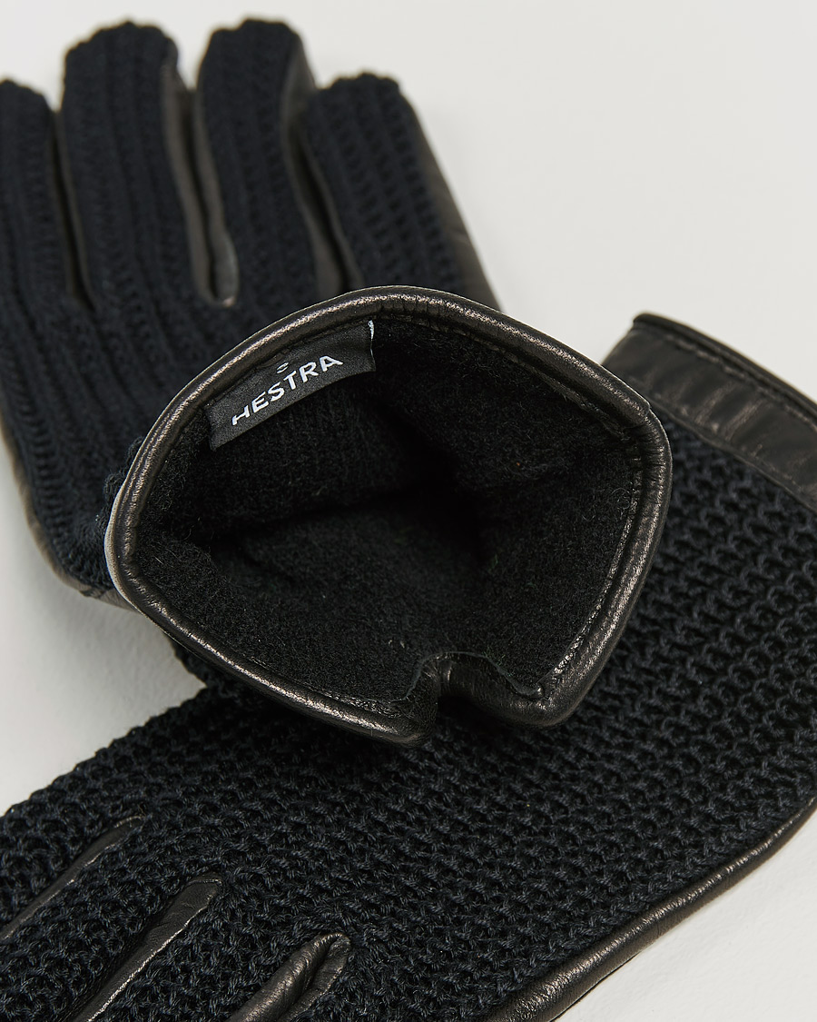 Herr | Business & Beyond | Hestra | Adam Crochet Wool Lined Glove Black/Black