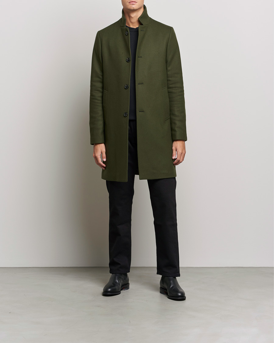 Herr | Jackor | J.Lindeberg | Holger 2.0 Melton Coat Forest Green