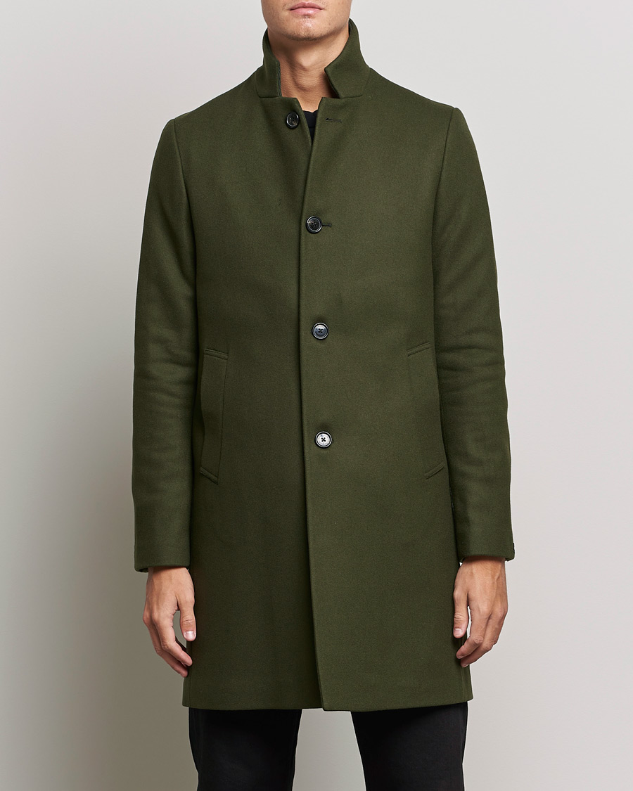 Herr | Jackor | J.Lindeberg | Holger 2.0 Melton Coat Forest Green