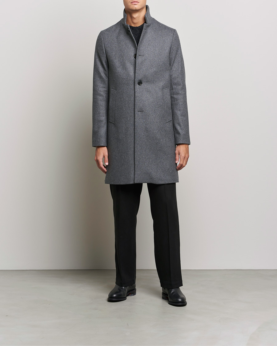 Herr | Jackor | J.Lindeberg | Holger 2.0 Melton Coat Volcanic Ash