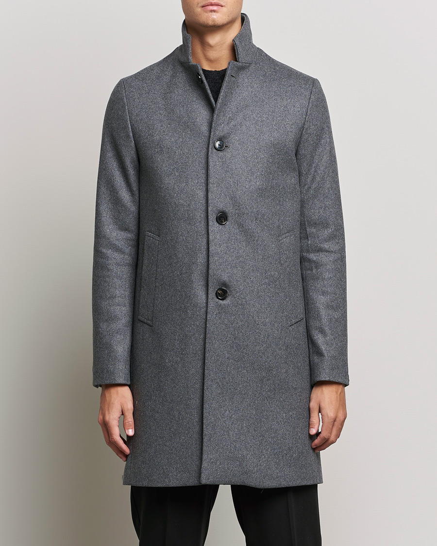 Herr | Jackor | J.Lindeberg | Holger 2.0 Melton Coat Volcanic Ash