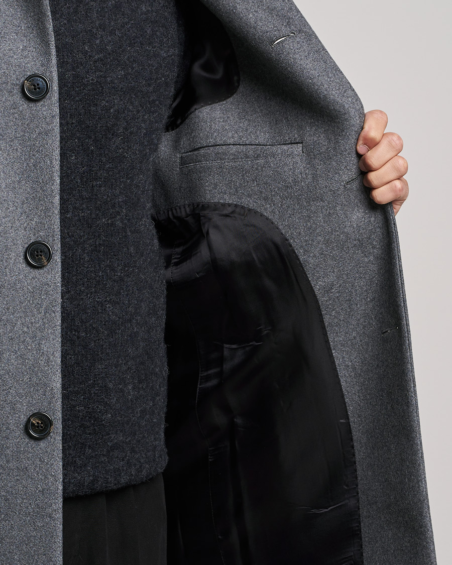 Herr | Jackor | J.Lindeberg | Holger 2.0 Melton Coat Volcanic Ash