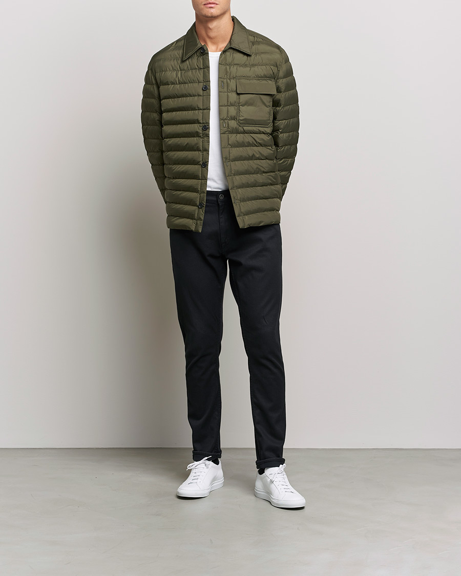 Herr | Skjortor | J.Lindeberg | Gorman Quilted Overshirt Forest Green
