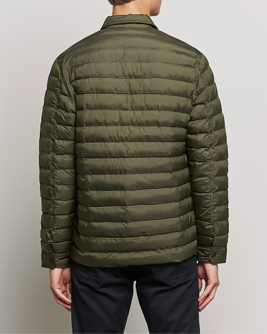 Herr | Skjortor | J.Lindeberg | Gorman Quilted Overshirt Forest Green