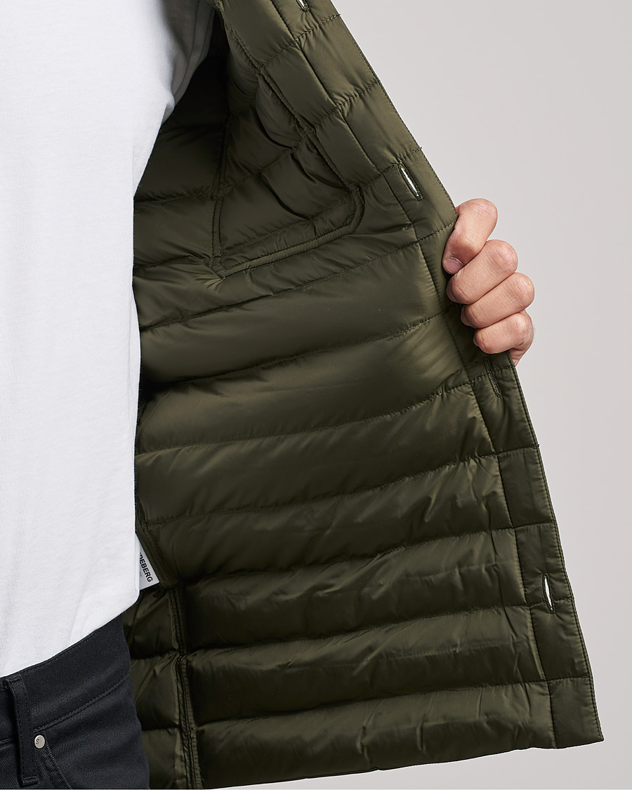 Herr | Skjortor | J.Lindeberg | Gorman Quilted Overshirt Forest Green