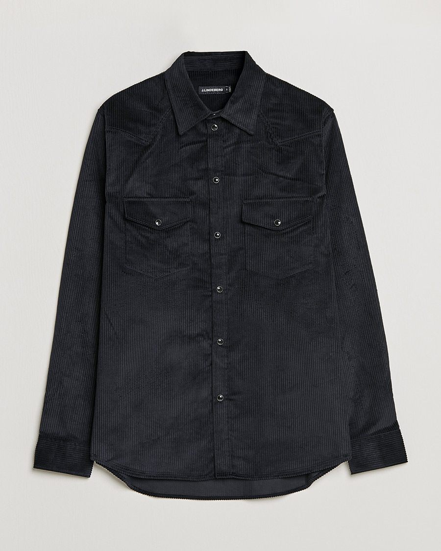 Herr | Skjortor | J.Lindeberg | Tarp Cord Western Overshirt Black