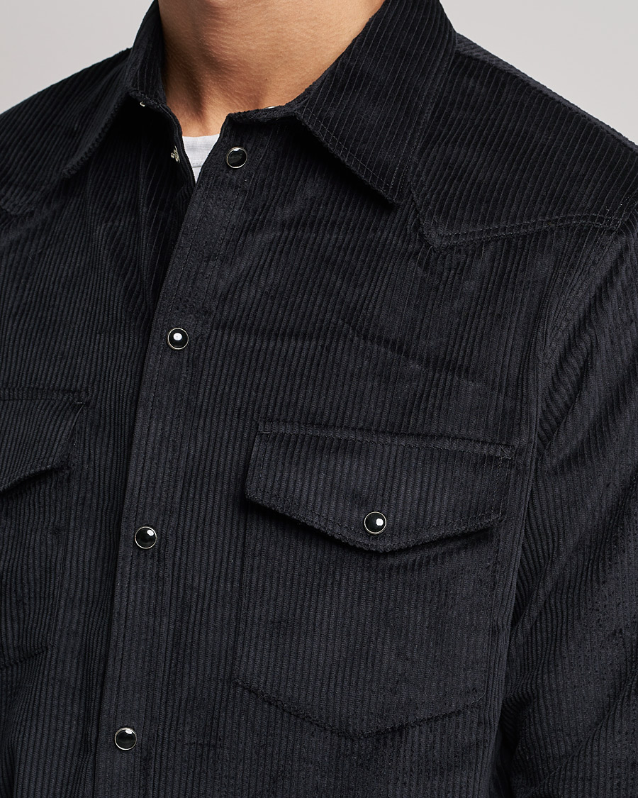 Herr | Skjortor | J.Lindeberg | Tarp Cord Western Overshirt Black