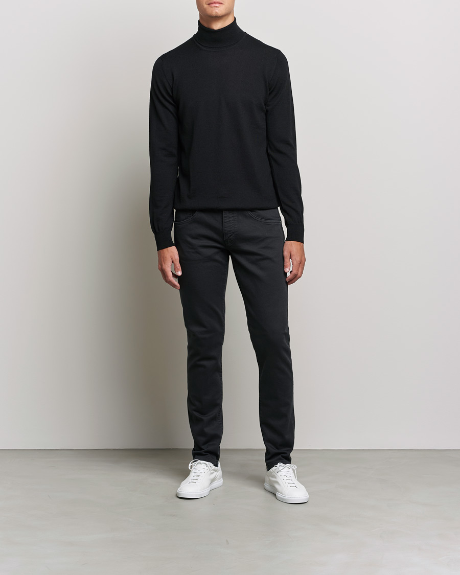 Herr | Tröjor | J.Lindeberg | Lyd True Merino Polo Black