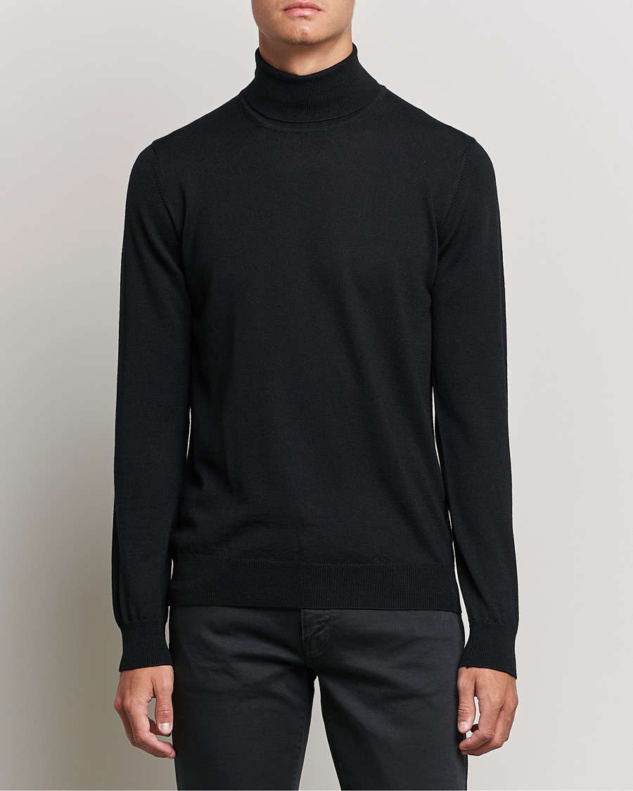 Herr | Tröjor | J.Lindeberg | Lyd True Merino Polo Black