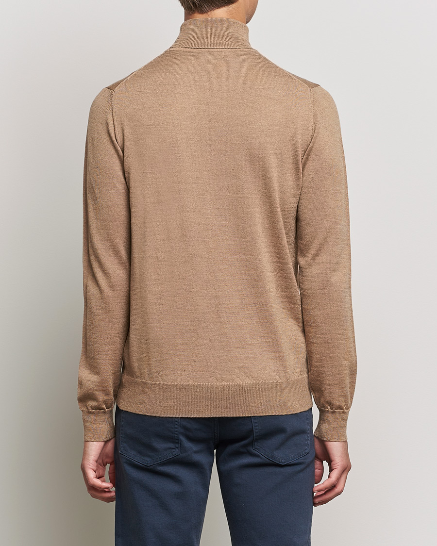 Herr | Tröjor | J.Lindeberg | Lyd True Merino Polo Tiger Brown
