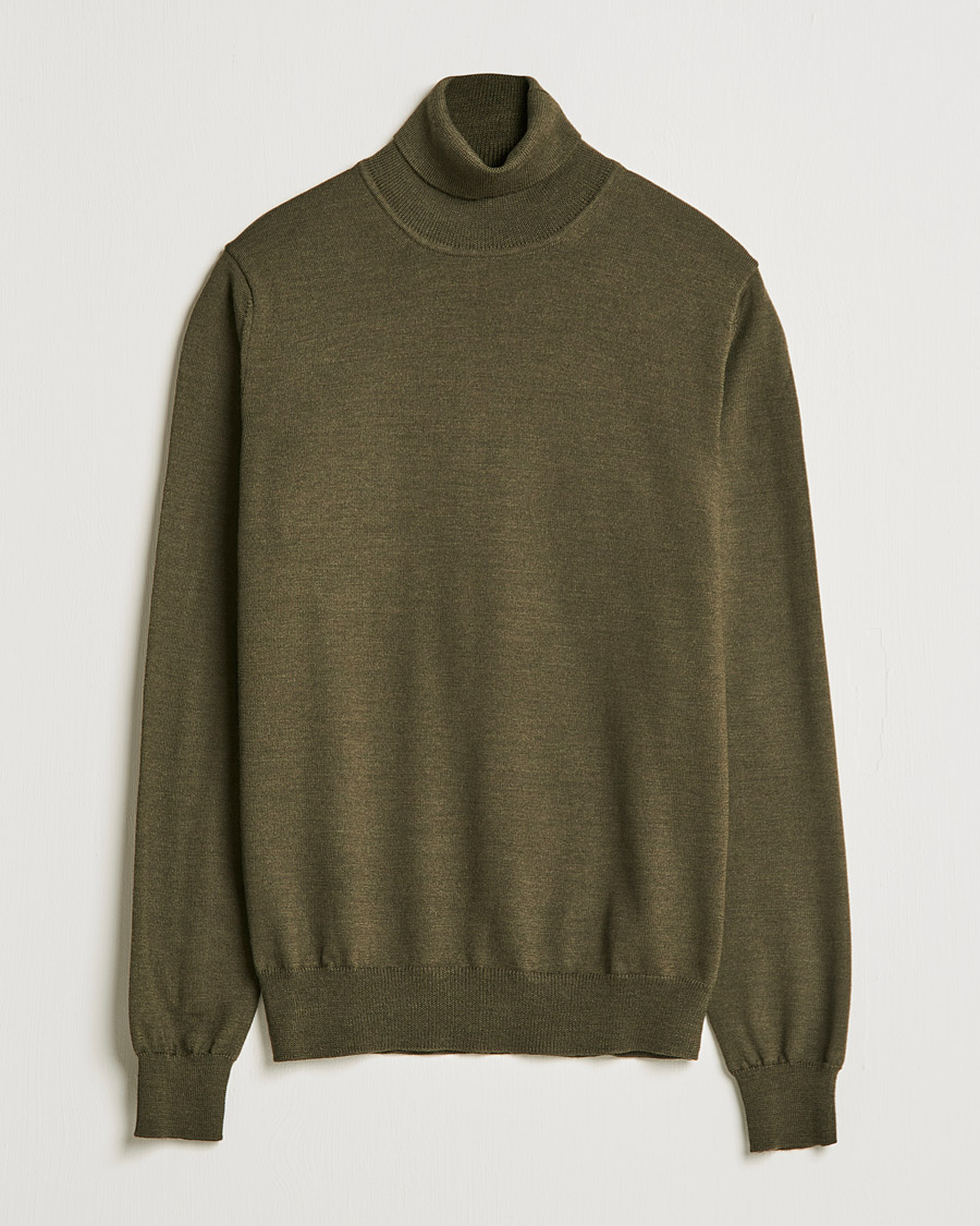 Herr | Tröjor | J.Lindeberg | Lyd True Merino Polo Forest Green