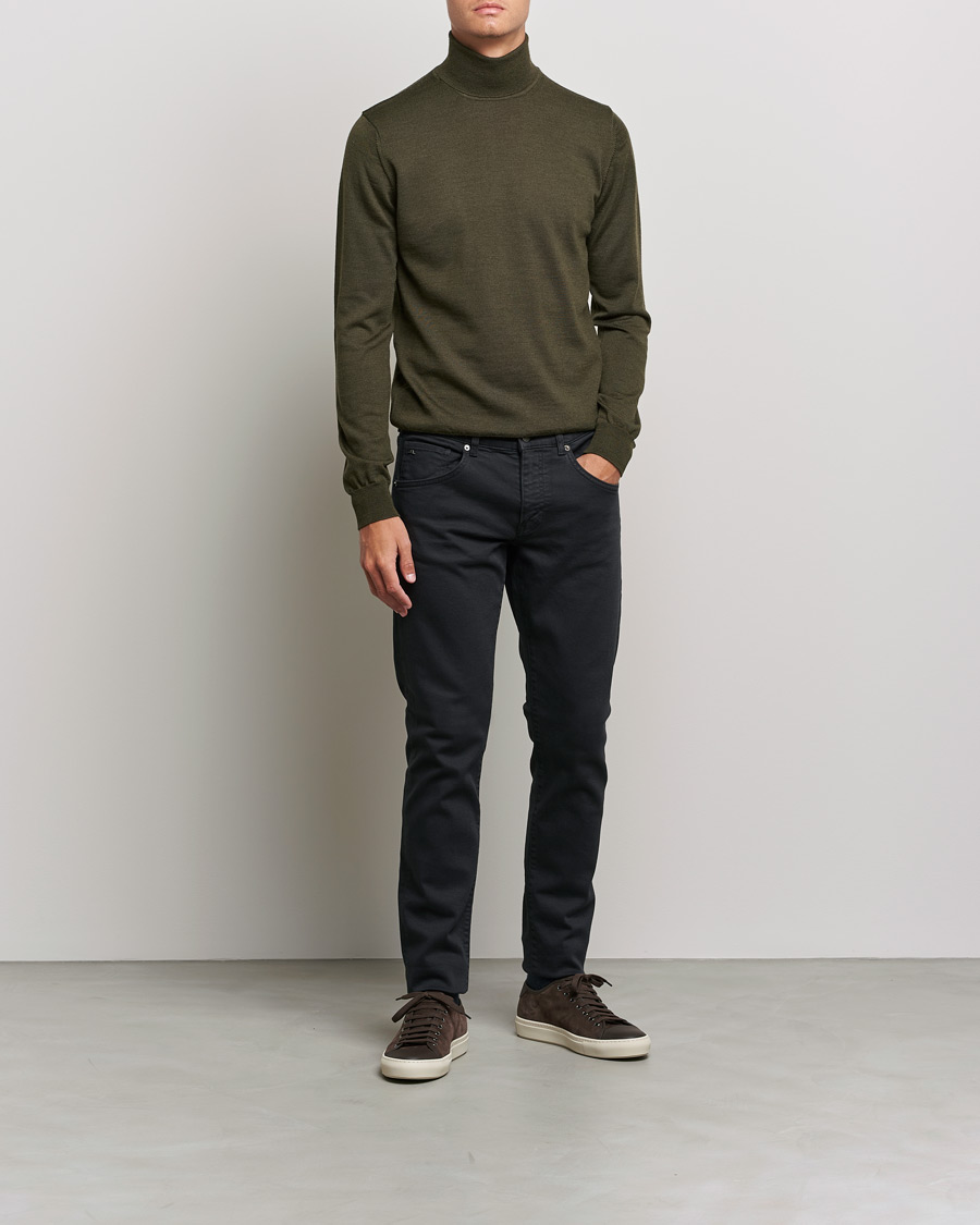 Herr | Tröjor | J.Lindeberg | Lyd True Merino Polo Forest Green