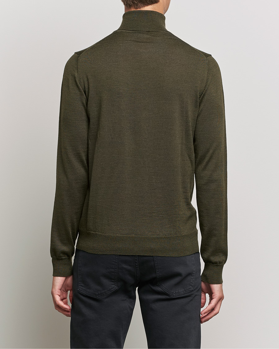 Herr | Tröjor | J.Lindeberg | Lyd True Merino Polo Forest Green