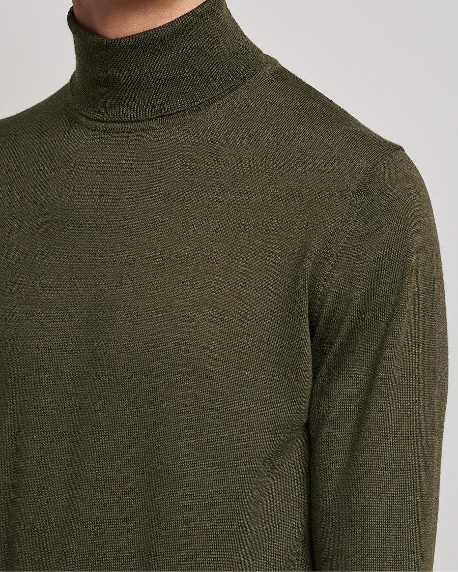 Herr | Tröjor | J.Lindeberg | Lyd True Merino Polo Forest Green