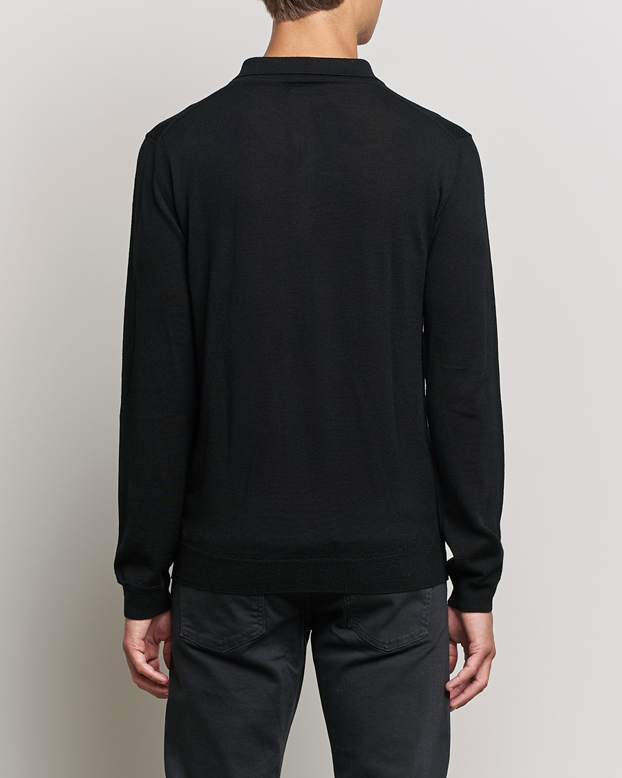 Herr | Tröjor | J.Lindeberg | Noel True Merino Poloshirt Black