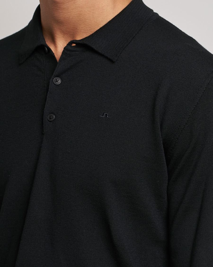 Herr | Tröjor | J.Lindeberg | Noel True Merino Poloshirt Black