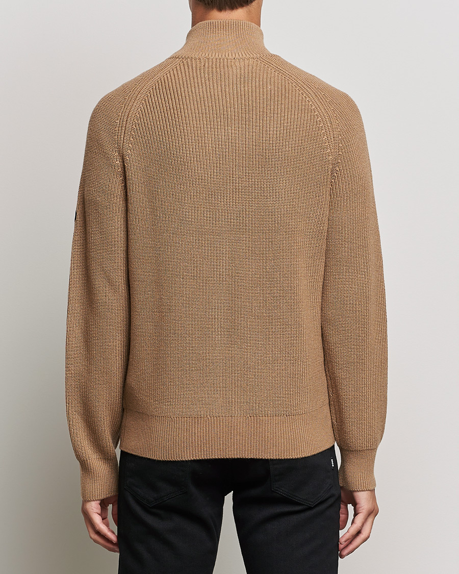 Herr | Tröjor | J.Lindeberg | Kyler Wool Blend Zip Tiger Brown
