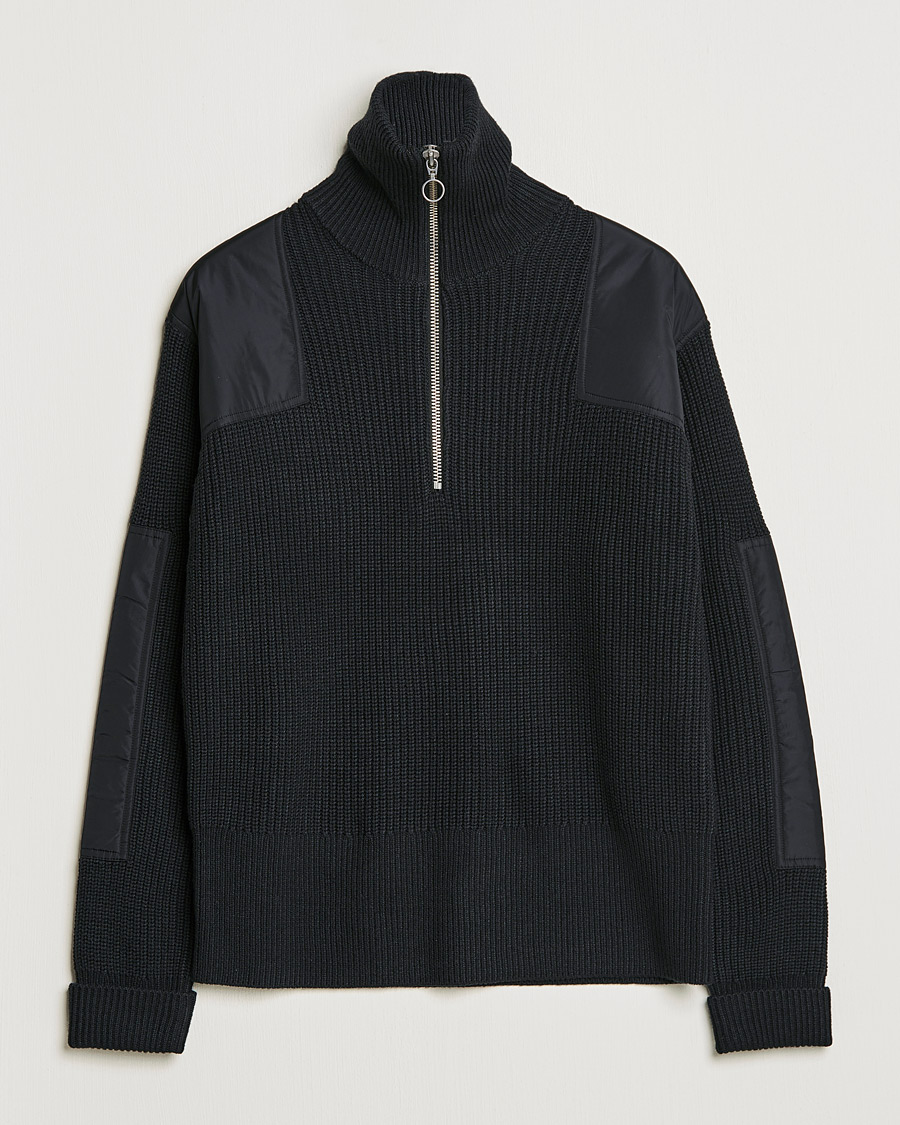 Herr | Tröjor | J.Lindeberg | Ethan Chunky Half Zip Black