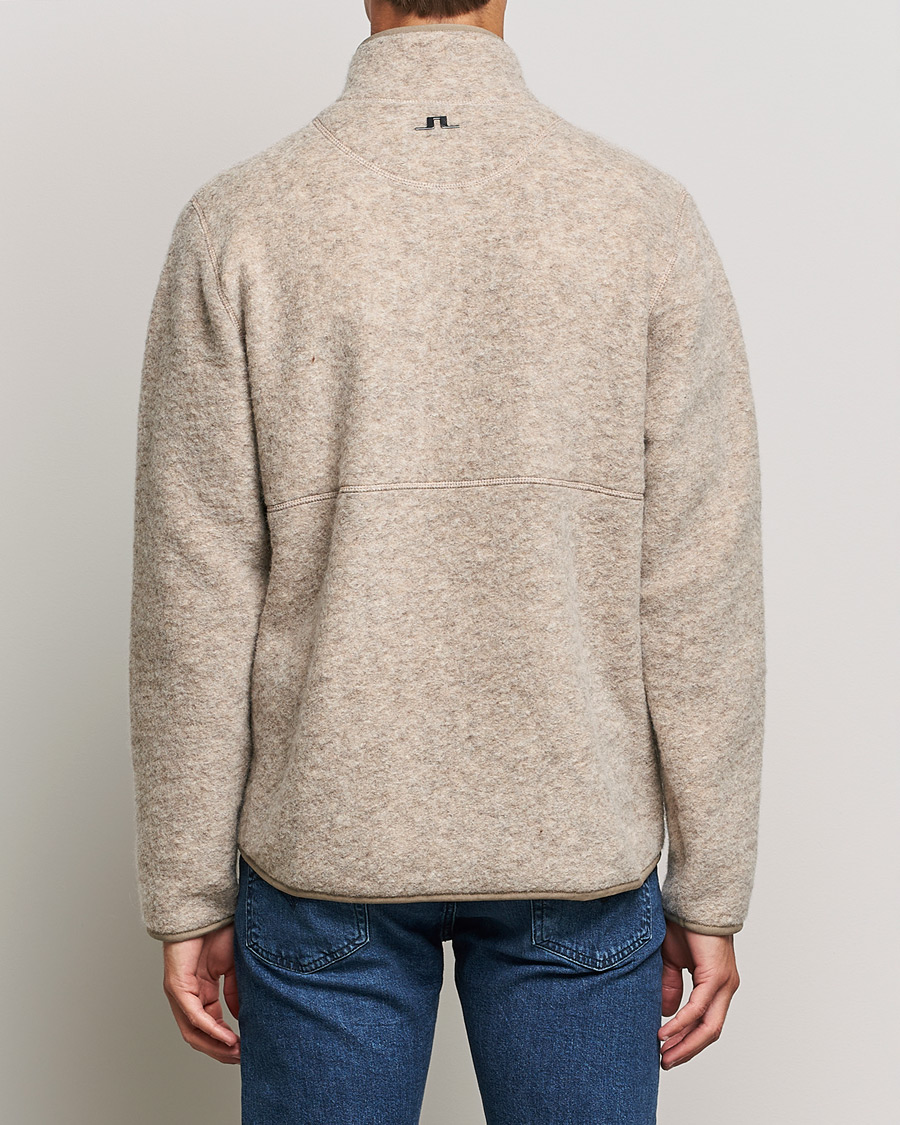 Herr | Tröjor | J.Lindeberg | Dustin Wool Fleece Jacket Tiger Brown