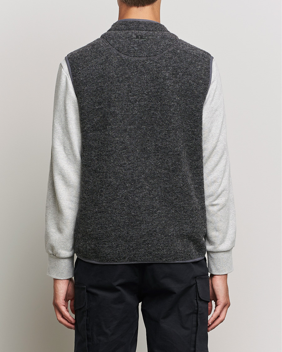 Herr | Tröjor | J.Lindeberg | Duncan Wool Fleece Vest Grey Melange