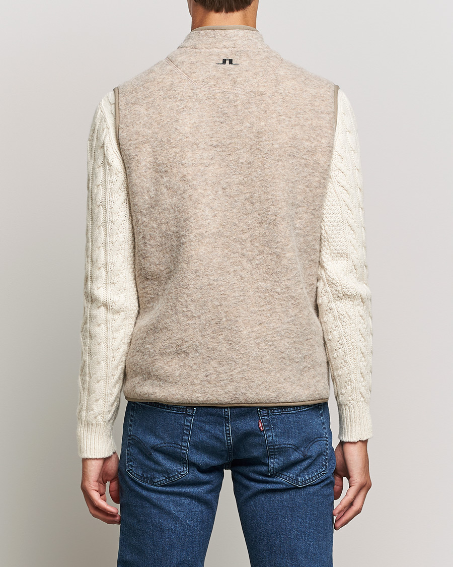 Herr | Tröjor | J.Lindeberg | Duncan Wool Fleece Vest Tiger Brown