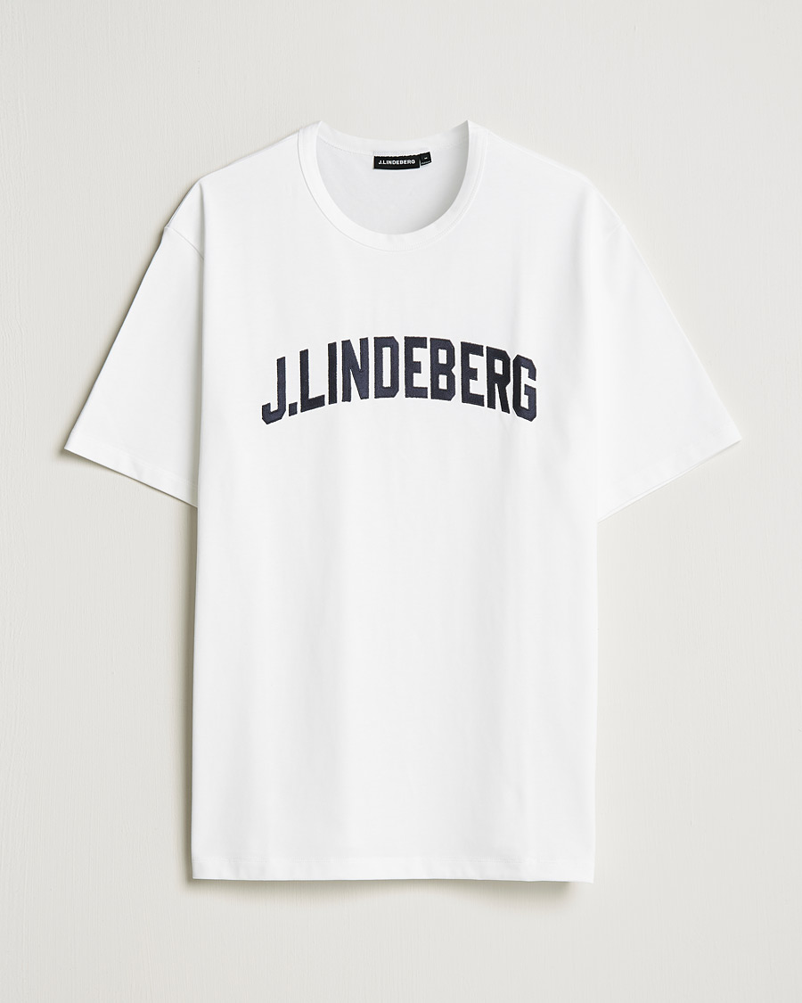 Herr | T-Shirts | J.Lindeberg | Camilo Logo T-Shirt White