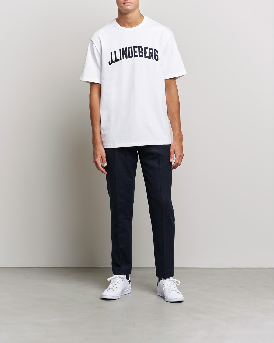 Herr | T-Shirts | J.Lindeberg | Camilo Logo T-Shirt White