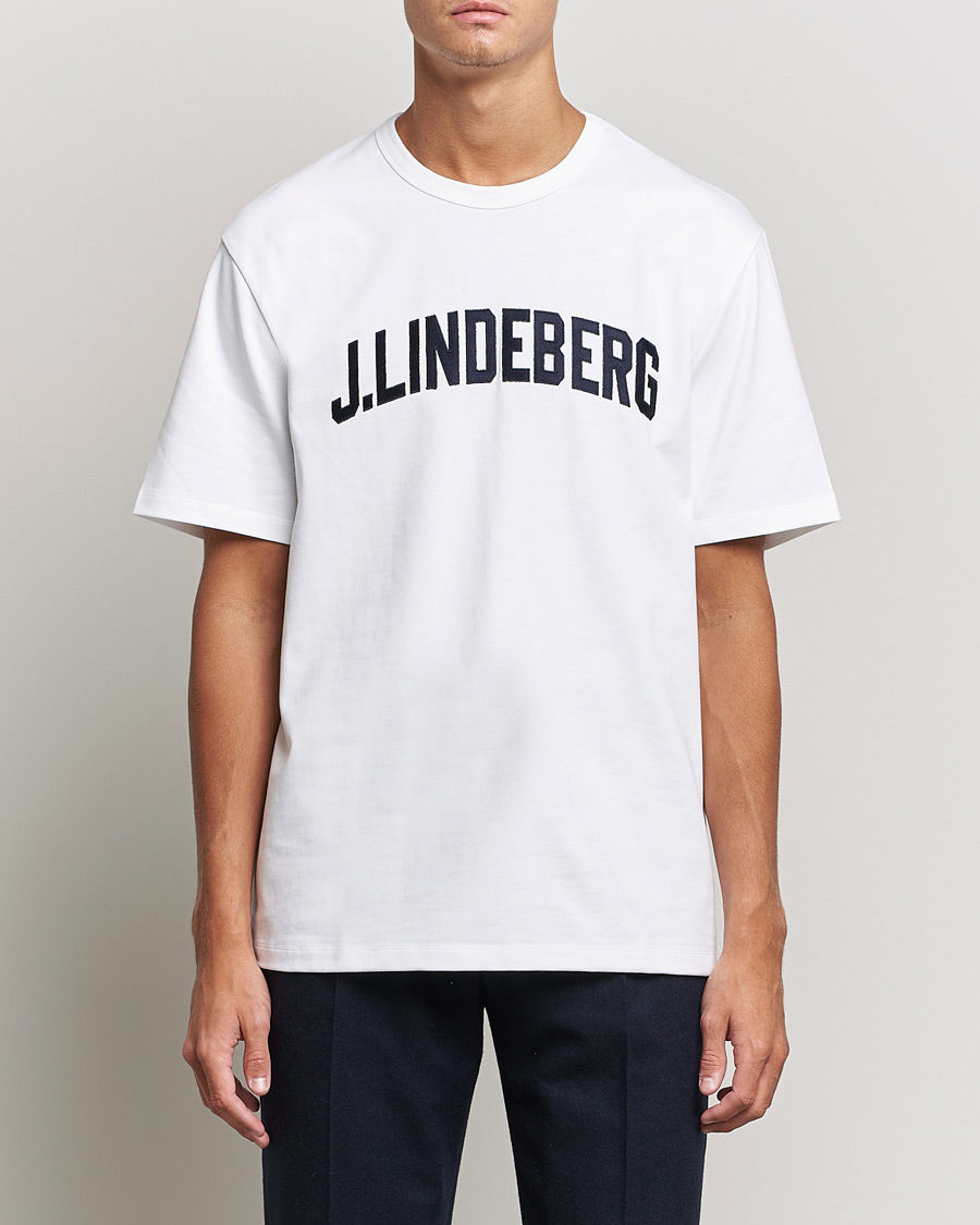 Herr | T-Shirts | J.Lindeberg | Camilo Logo T-Shirt White