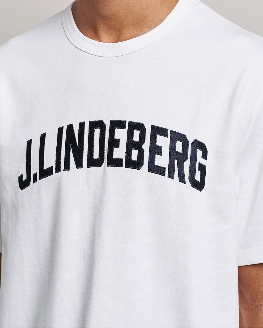 Herr | T-Shirts | J.Lindeberg | Camilo Logo T-Shirt White