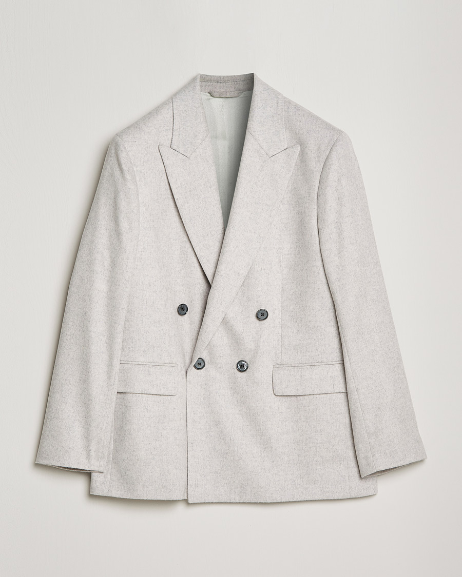 Herr | Kavajer | J.Lindeberg | David Carded Wool Flannel DB Blazer Micro Chip