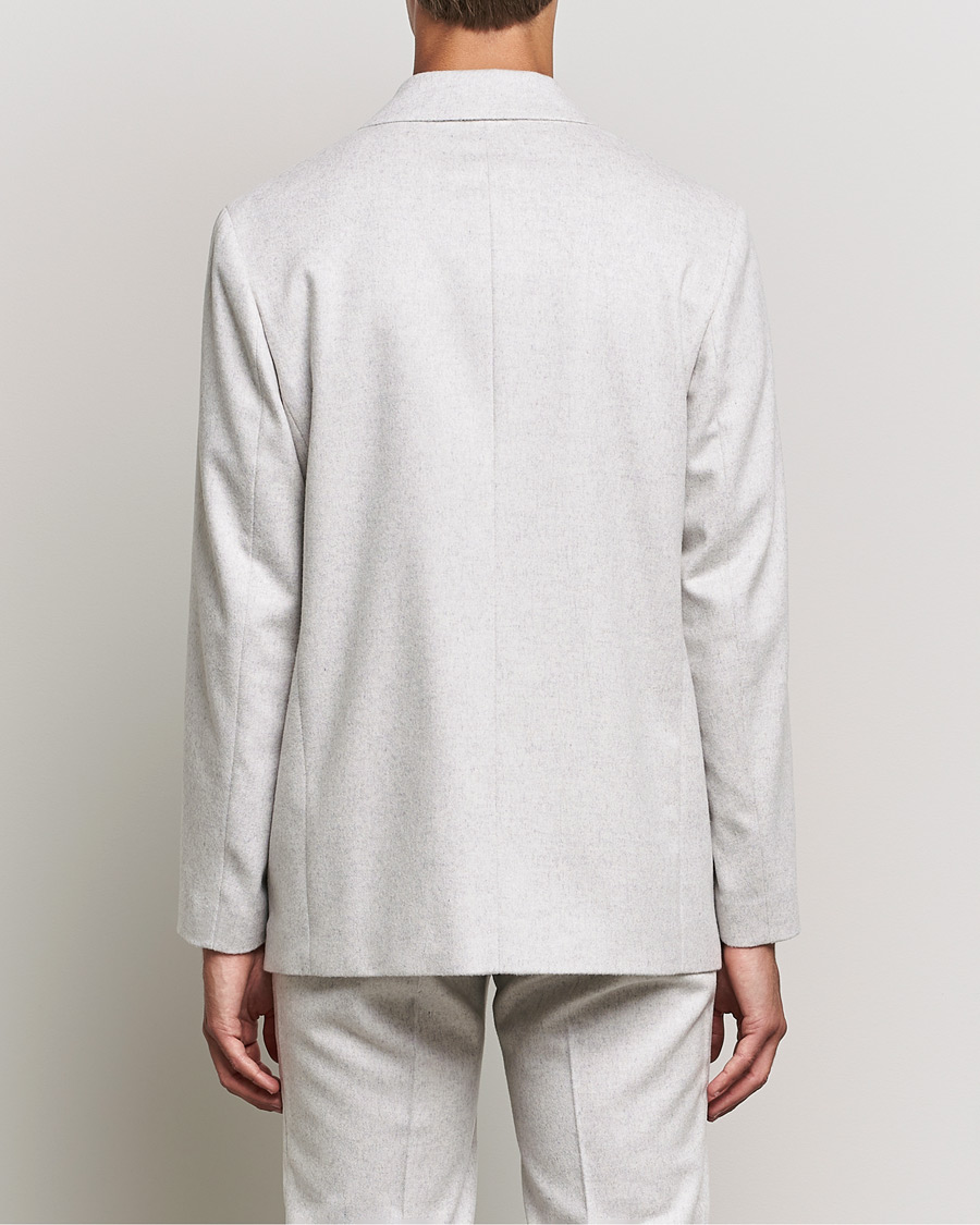 Herr | Kavajer | J.Lindeberg | David Carded Wool Flannel DB Blazer Micro Chip