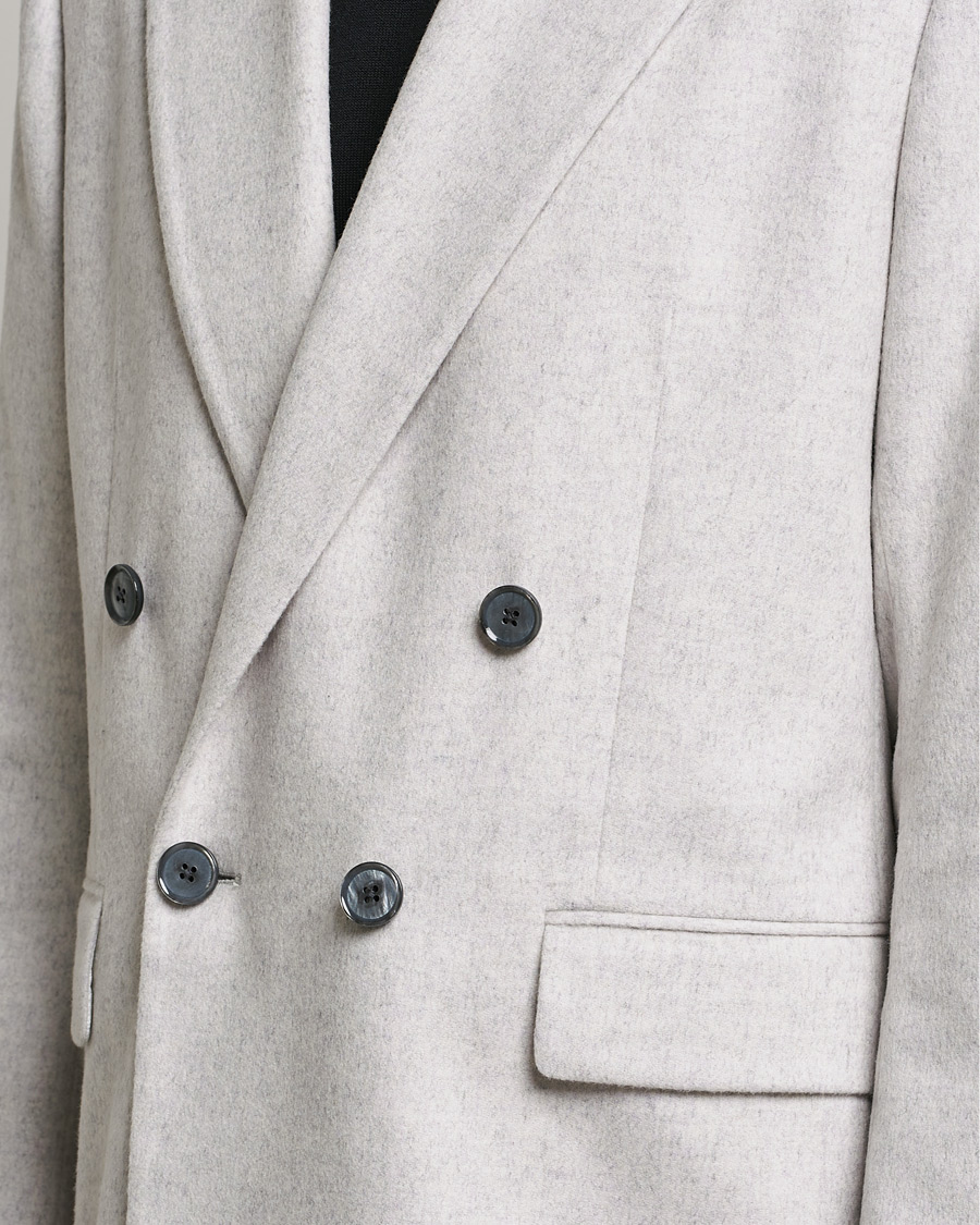 Herr | Kavajer | J.Lindeberg | David Carded Wool Flannel DB Blazer Micro Chip