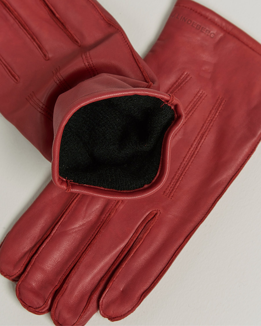 Herr | J.Lindeberg Milo Leather Glove Fired Brick | J.Lindeberg | Milo Leather Glove Fired Brick