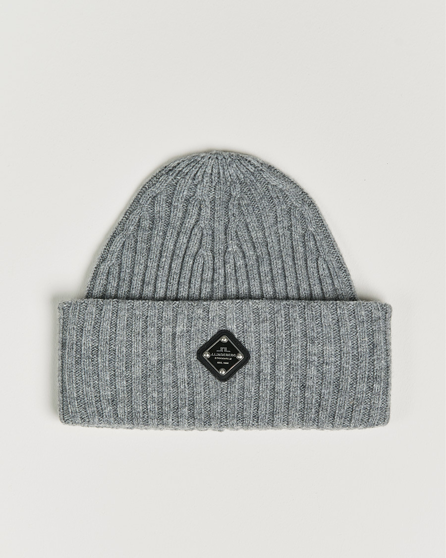 Herr | J.Lindeberg Jive Wool Beanie Grey Melange | J.Lindeberg | Jive Wool Beanie Grey Melange