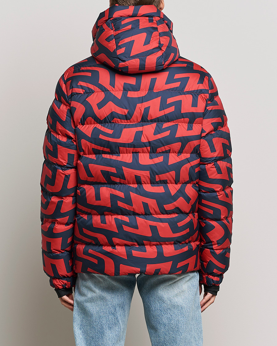 Herr | Jackor | J.Lindeberg | Sphere Printed Down Jacket Bridge Swirl Red