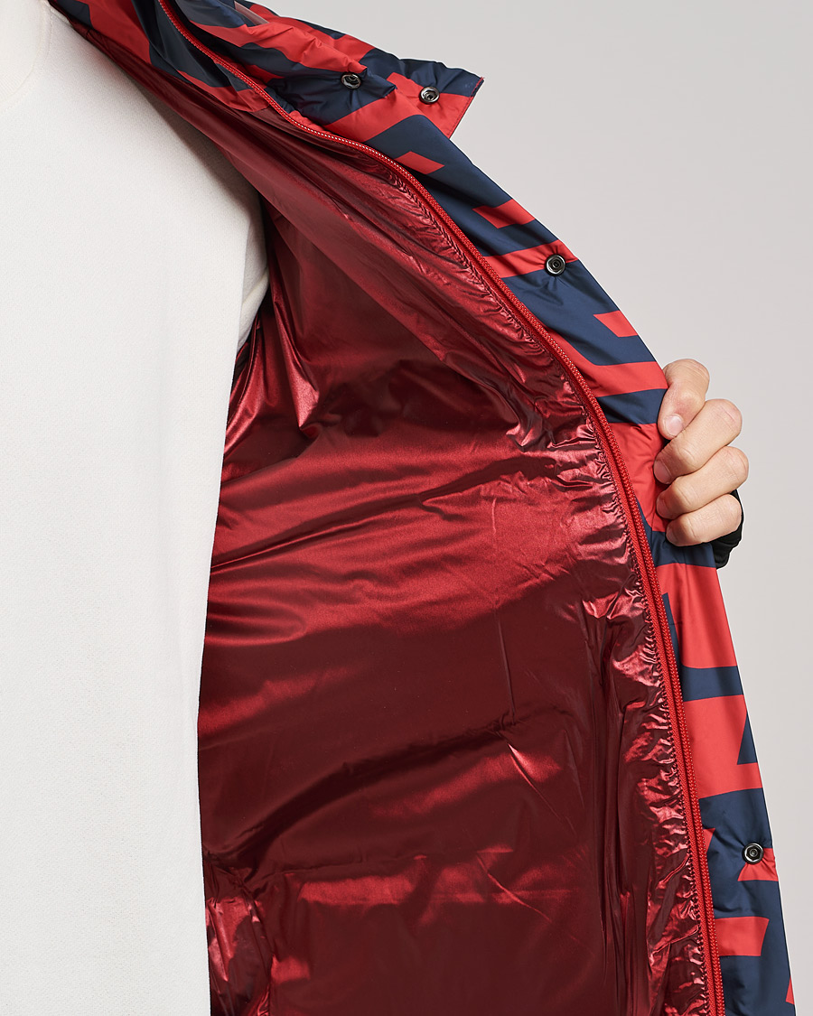 Herr | Jackor | J.Lindeberg | Sphere Printed Down Jacket Bridge Swirl Red