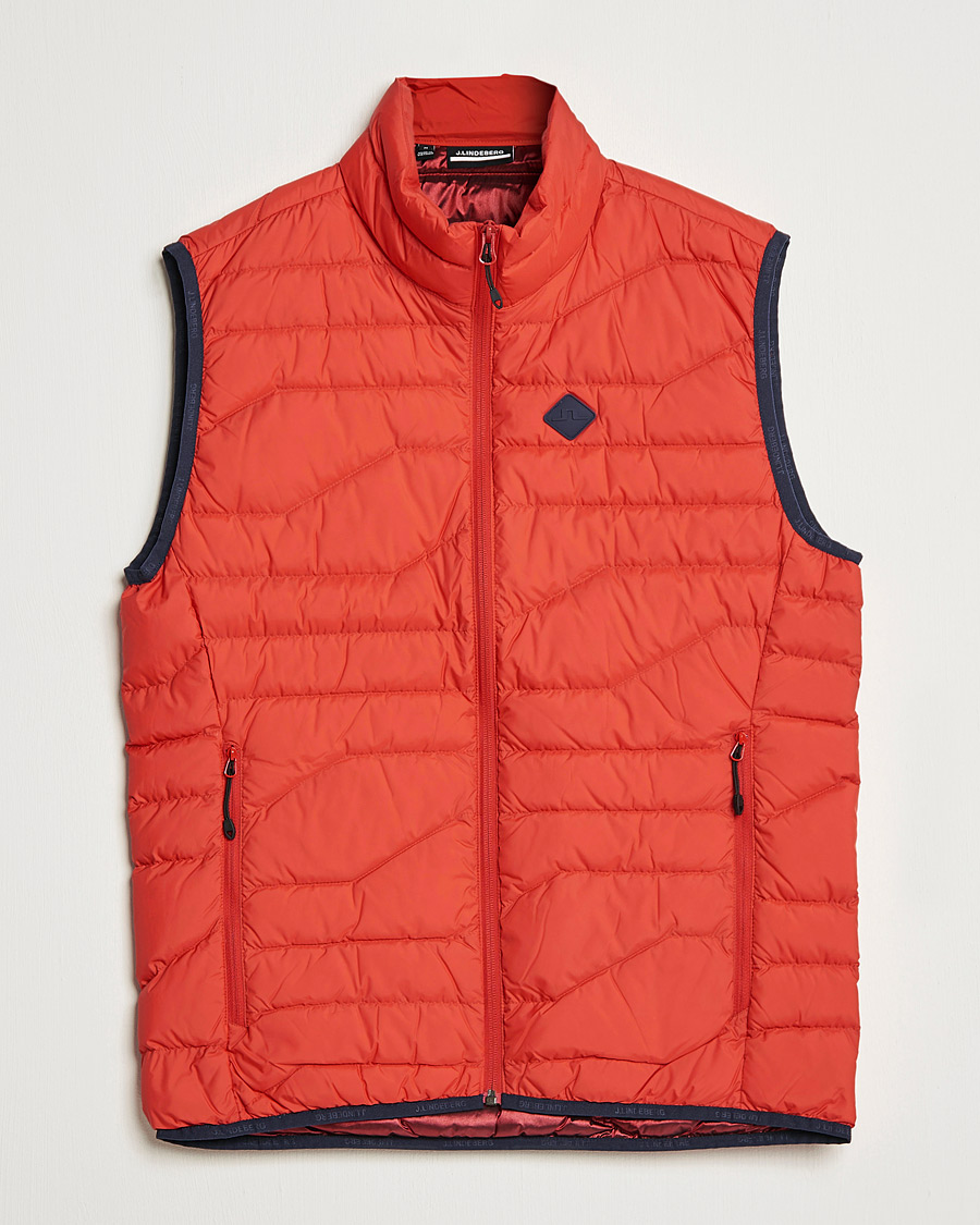 Herr | Jackor | J.Lindeberg | Cliff Light Down Vest Barbados Cherry