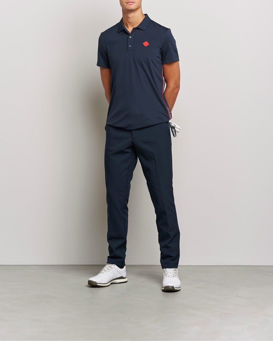 Herr | Pikéer | J.Lindeberg | Diamond Regular Fit Polo Navy
