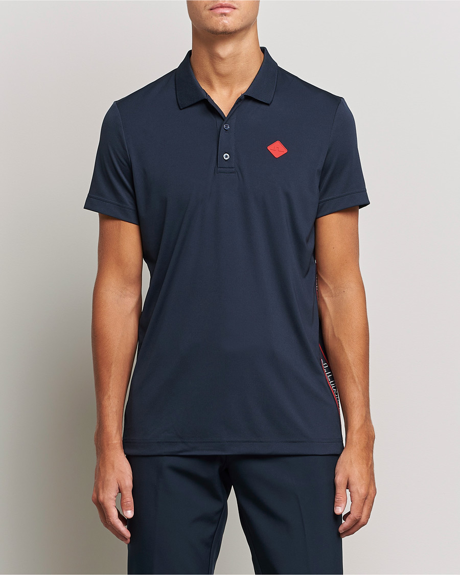 Herr | Pikéer | J.Lindeberg | Diamond Regular Fit Polo Navy